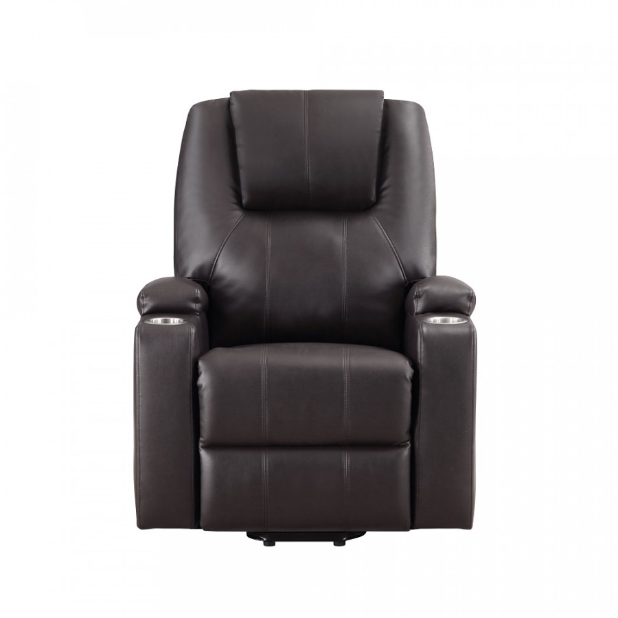 ACME Recliner with Power Lift & Massage - Brown