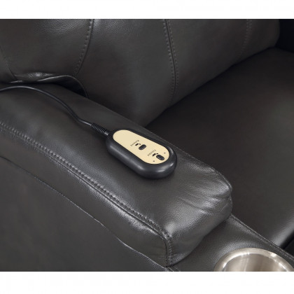 ACME Recliner with Power Lift & Massage - Gunmetal