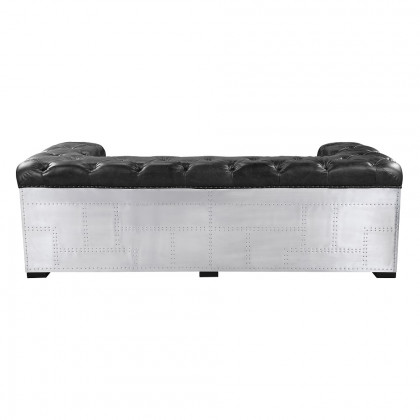 ACME Brancaster Sofa - Black/Aluminum