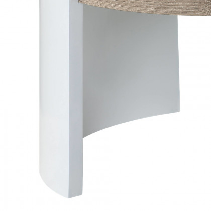 ACME - Zoma Coffee Table in Oak/White High Gloss