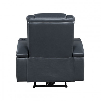 ACME Alair Power Motion Recliner with Bluetooth, Wireless Charger & Cupholder - Blue/Black