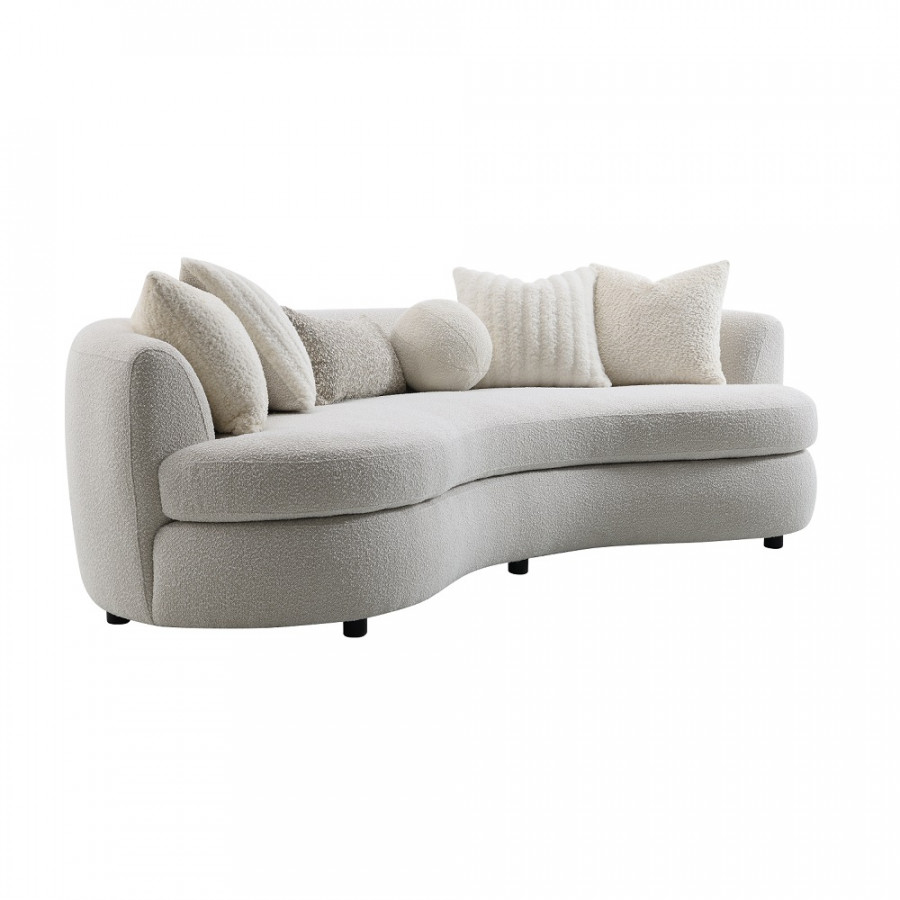 ACME - Iniko Sofa with 6 Pillows in Beige Boucle