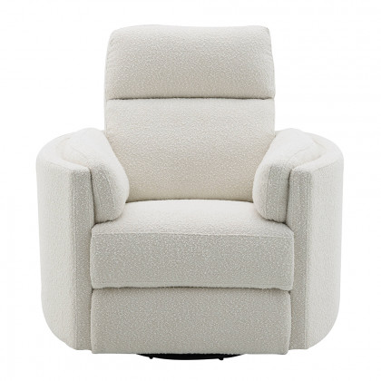 ACME Sagen Glider Recliner with Swivel - Beige Boucle