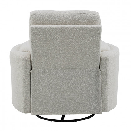 ACME Sagen Glider Recliner with Swivel - Beige Boucle