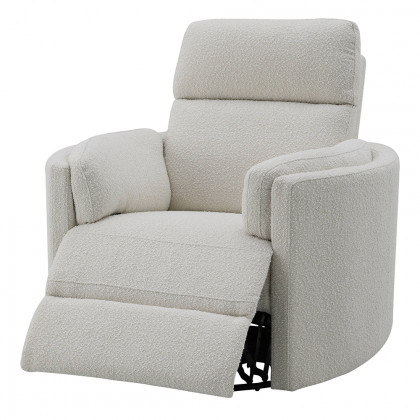 ACME Sagen Glider Recliner with Swivel - Beige Boucle