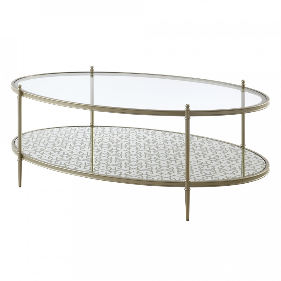 ACME - Zaba Coffee Table in Glass Top/Silver (LV02755)