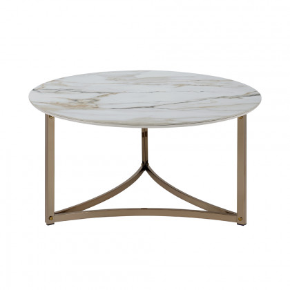 ACME - Zaidee Coffee Table in Sintered Stone/Champagne (LV02825)