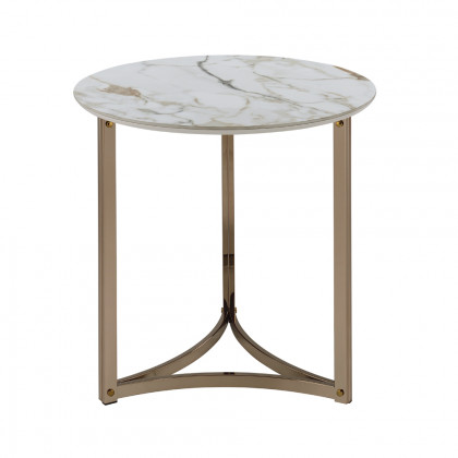 ACME - Zaidee End Table in Sintered Stone/Champagne (LV02826)