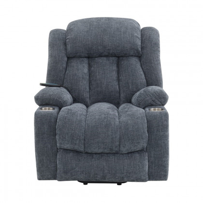 ACME Omarion Power Recliner with Lift & Heating & Massage - Blue Chenille