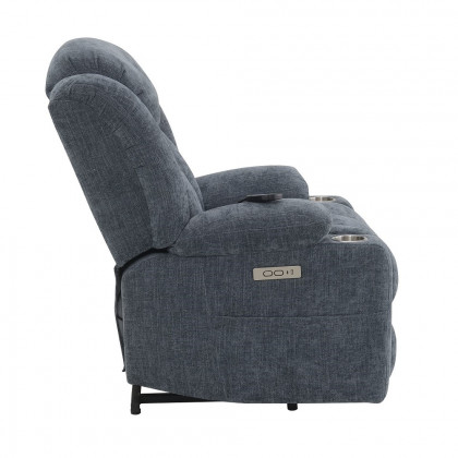 ACME Omarion Power Recliner with Lift & Heating & Massage - Blue Chenille