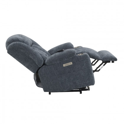 ACME Omarion Power Recliner with Lift & Heating & Massage - Blue Chenille