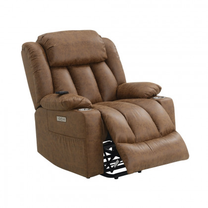ACME Omarion Power Recliner with Lift & Heating & Massage - Brown