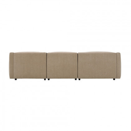 ACME - Veata Sectional Sofa in Light Brown Suede Velvet