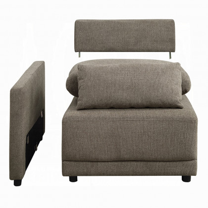 ACME Rylie Modular Lf Chair with 3 Pillows - Gray Linen