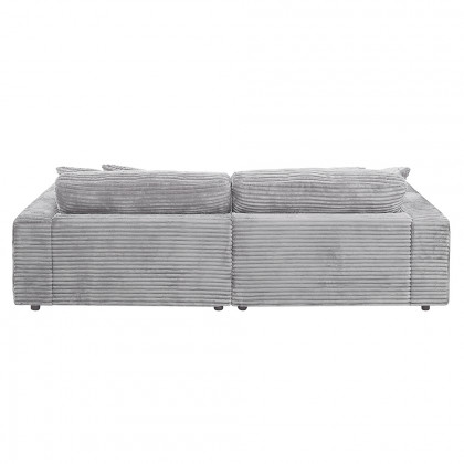 ACME Hilde Sectional Sofa with 4 Pillows - Beige Velvet