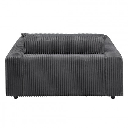 ACME Hilde Chaise with 2 Pillows - Gray Corduroy