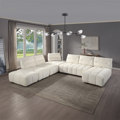ACME - Loanna Modular Loveseat in Beige Linen