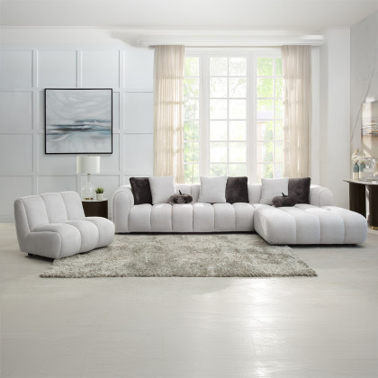 ACME - Manilla Chair in Ivory White Linen