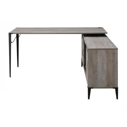 ACME Zakwani Writing Desk - Gray Oak and Black Finish OF00001