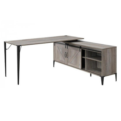 ACME Zakwani Writing Desk - Gray Oak and Black Finish OF00001