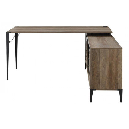ACME Zakwani Writing Desk - Rustic Oak and Black Finish OF00002