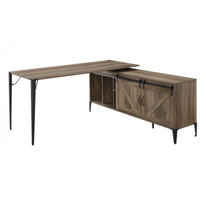 ACME Zakwani Writing Desk - Rustic Oak and Black Finish OF00002