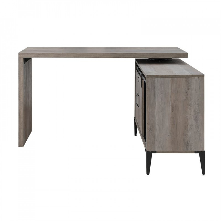 ACME Zakwani Writing Desk - Gray Oak/Black (OF00005)