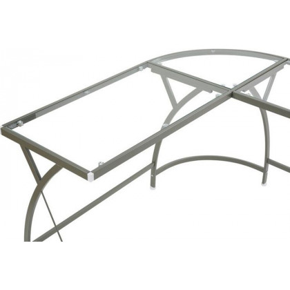 ACME Janison Computer Desk - Clear Glass and Silver Finish