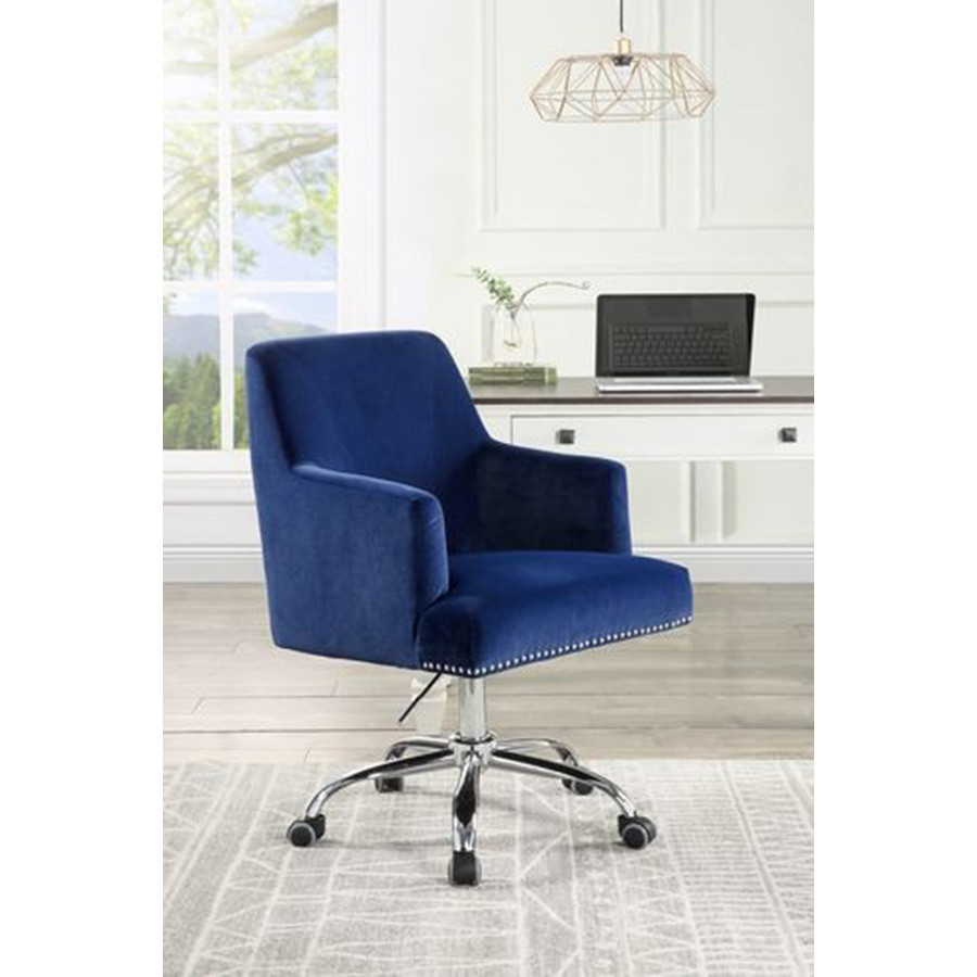 ACME - Trenerry Office Chair in Blue/Chrome