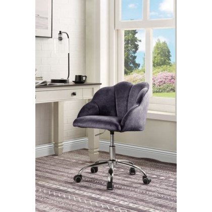 ACME - Rowse Office Chair in Dark Gray/Chrome