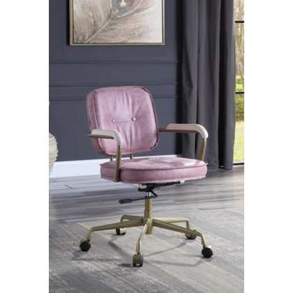 ACME Siecross Office Chair - Pink Top Grain Leather