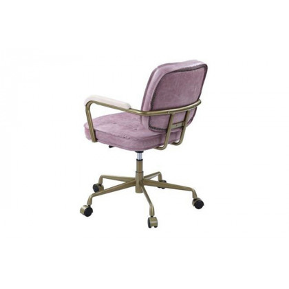 ACME Siecross Office Chair - Pink Top Grain Leather