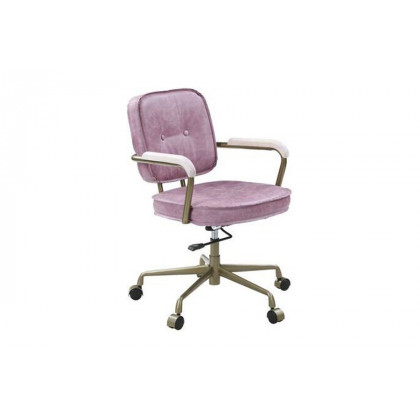 ACME Siecross Office Chair - Pink Top Grain Leather