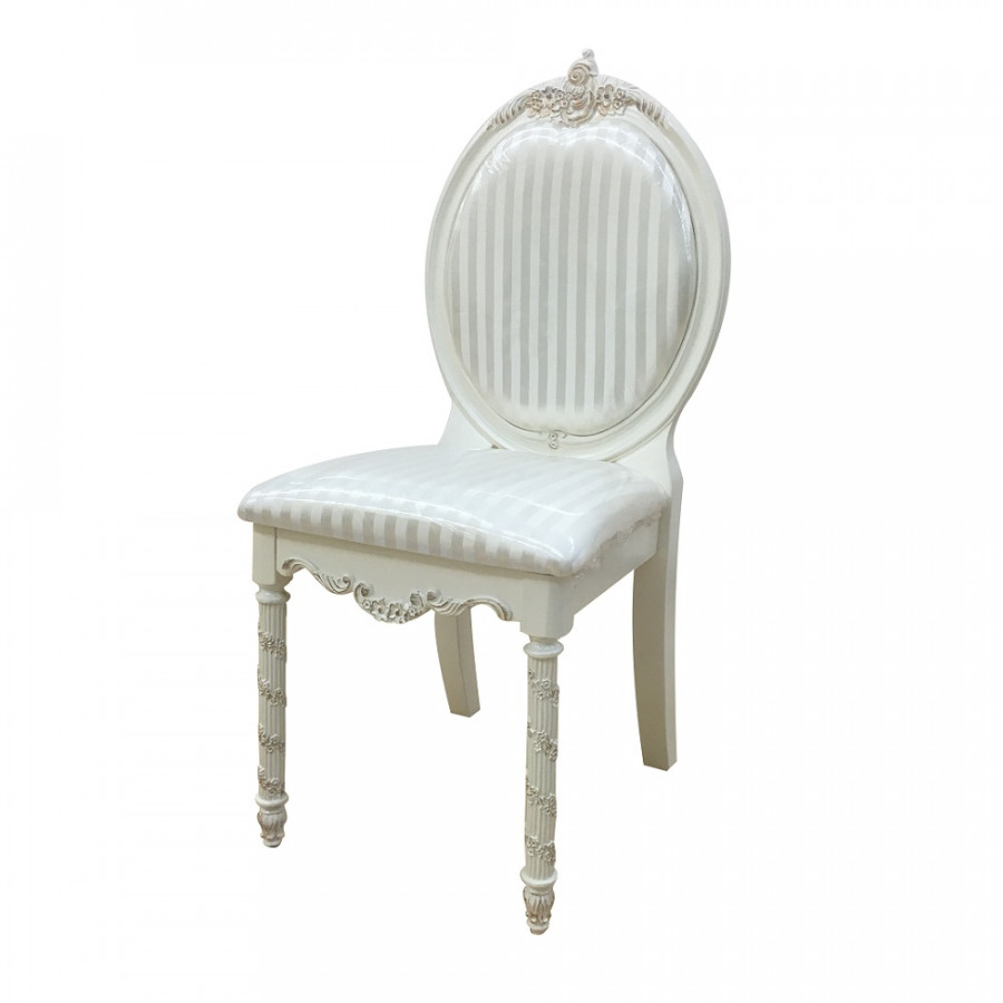 ACME - Pearl Chair in Pearl White