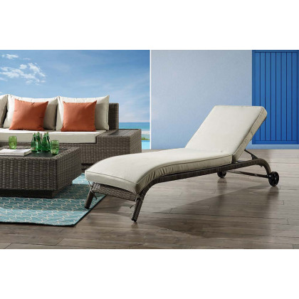 ACME - Salena Patio Sun Lounge in Beige/Gray (OT01094)