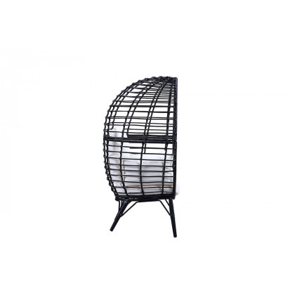 ACME - Penelope Patio Lounge Chair in Light Gray/Black