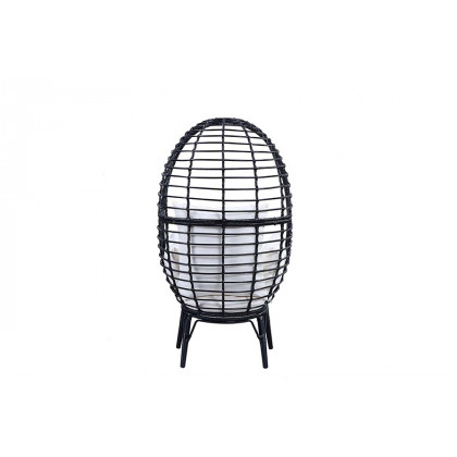 ACME - Penelope Patio Lounge Chair in Light Gray/Black