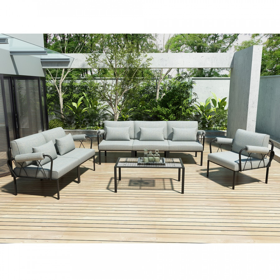ACME Rajni Patio Cushion For Wedge - Gray Black