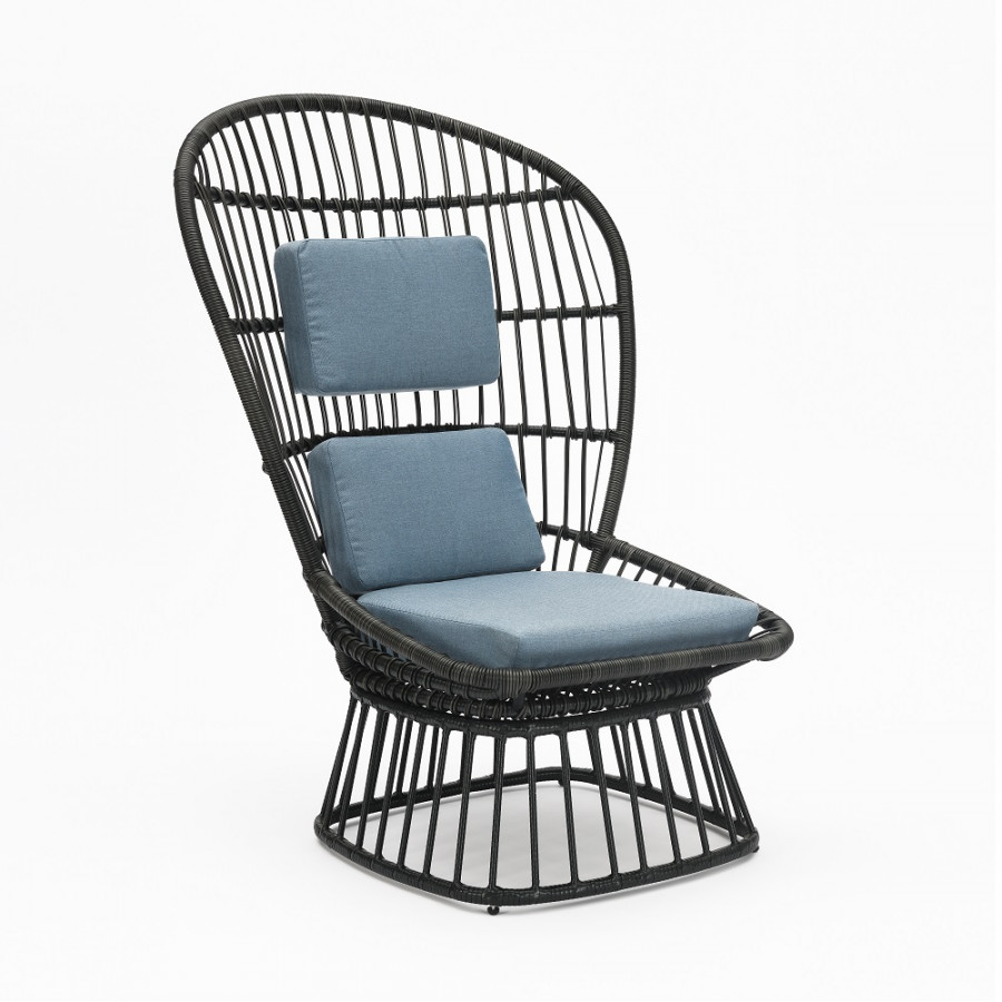 ACME - Qudrat Patio Lounge Chair in Black