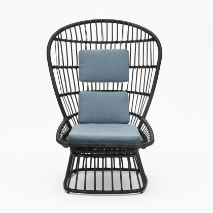 ACME - Qudrat Patio Lounge Chair in Black