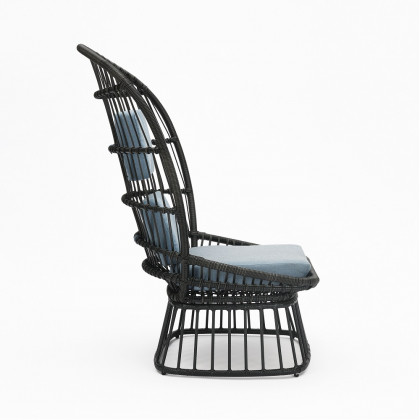 ACME - Qudrat Patio Lounge Chair in Black