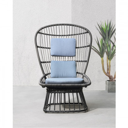 ACME - Qudrat Patio Lounge Chair in Black
