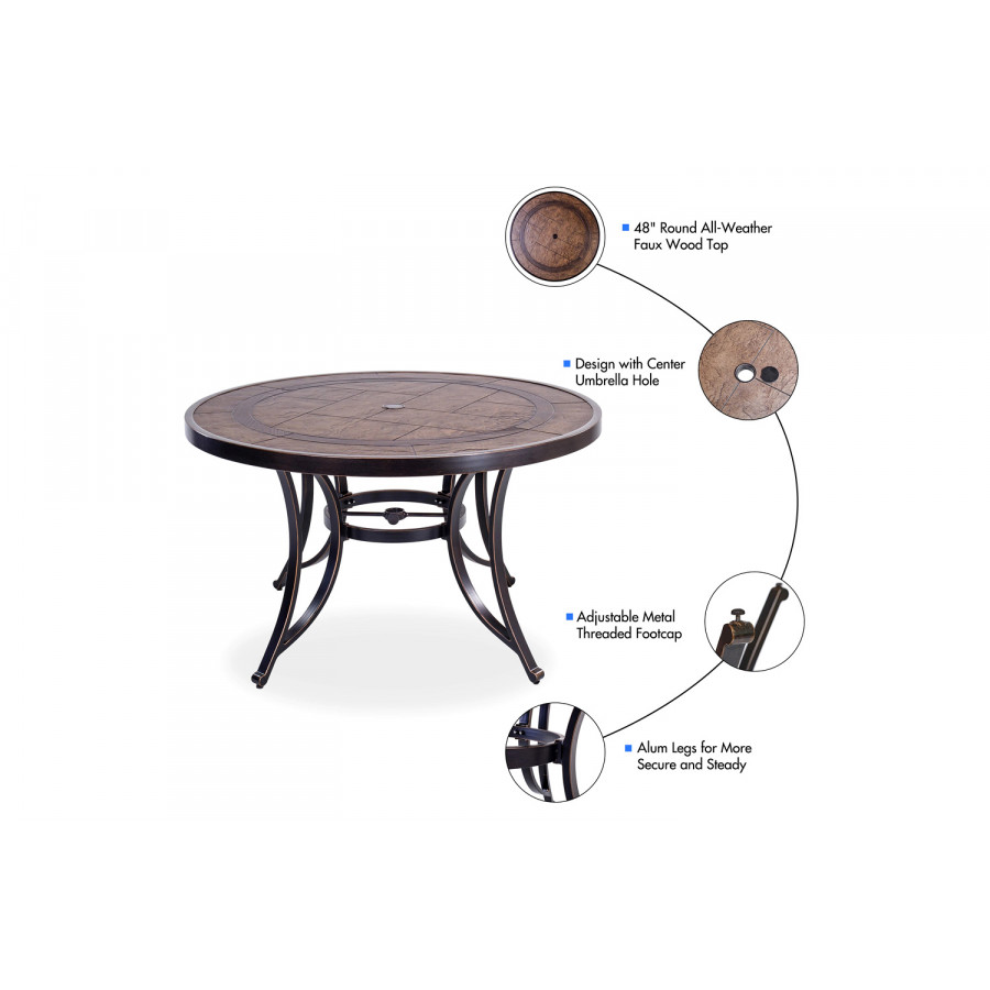 Agio 48" Round Cft  Top  Dining Table