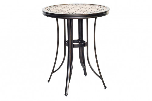 Agio™ - 28" Round Bistro Table With A Sophisticated Tile-Top Design