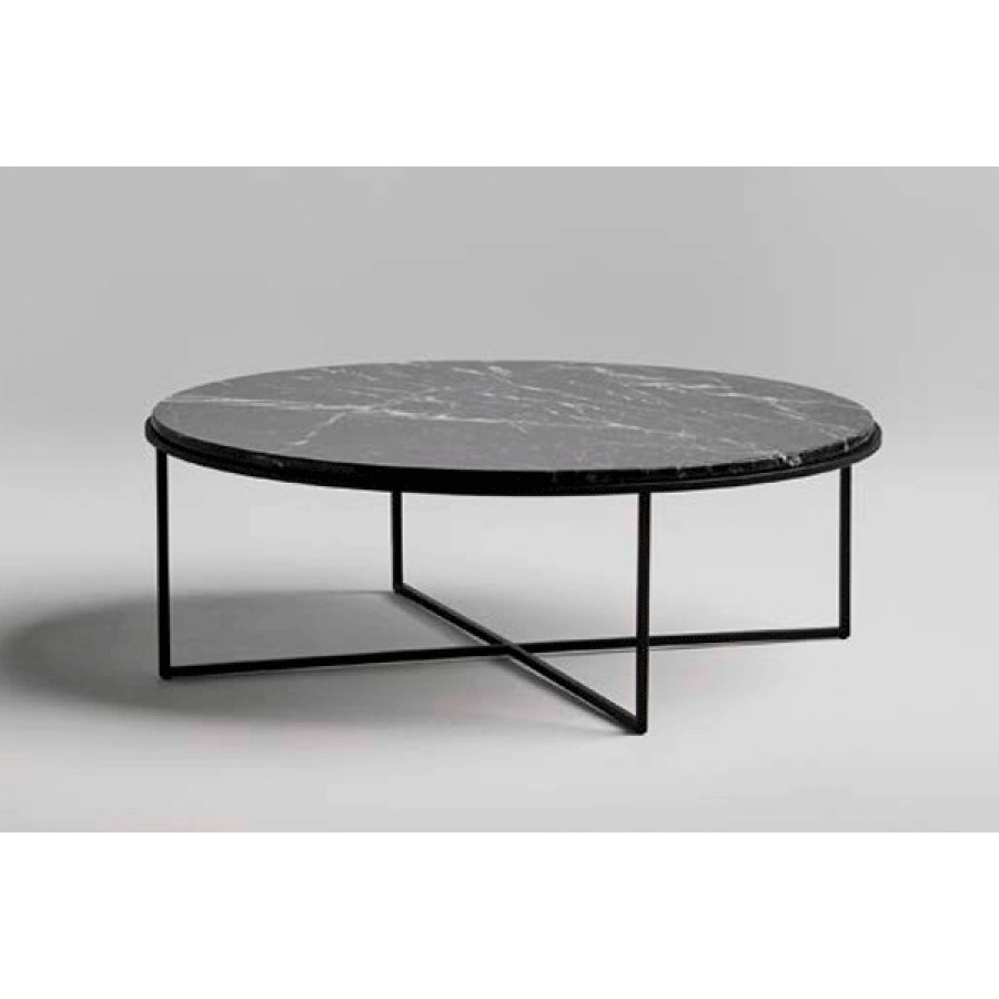 Alexandra - Denver Round Coffee Table in Ebony Finish