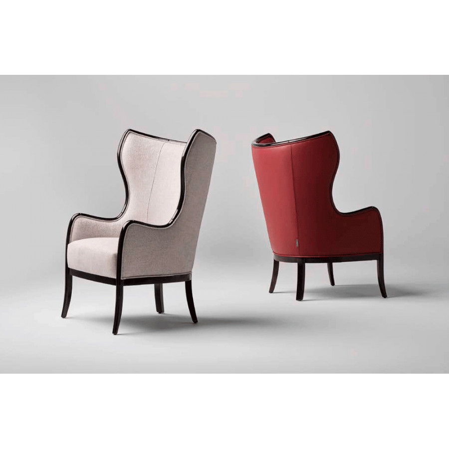 Alexandra - Spock Stationary Solid Print Chair in Ebony, Armless
