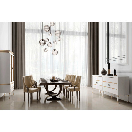 Alexandra - Chelsea Dining Table in Natural Shiny Lacquer