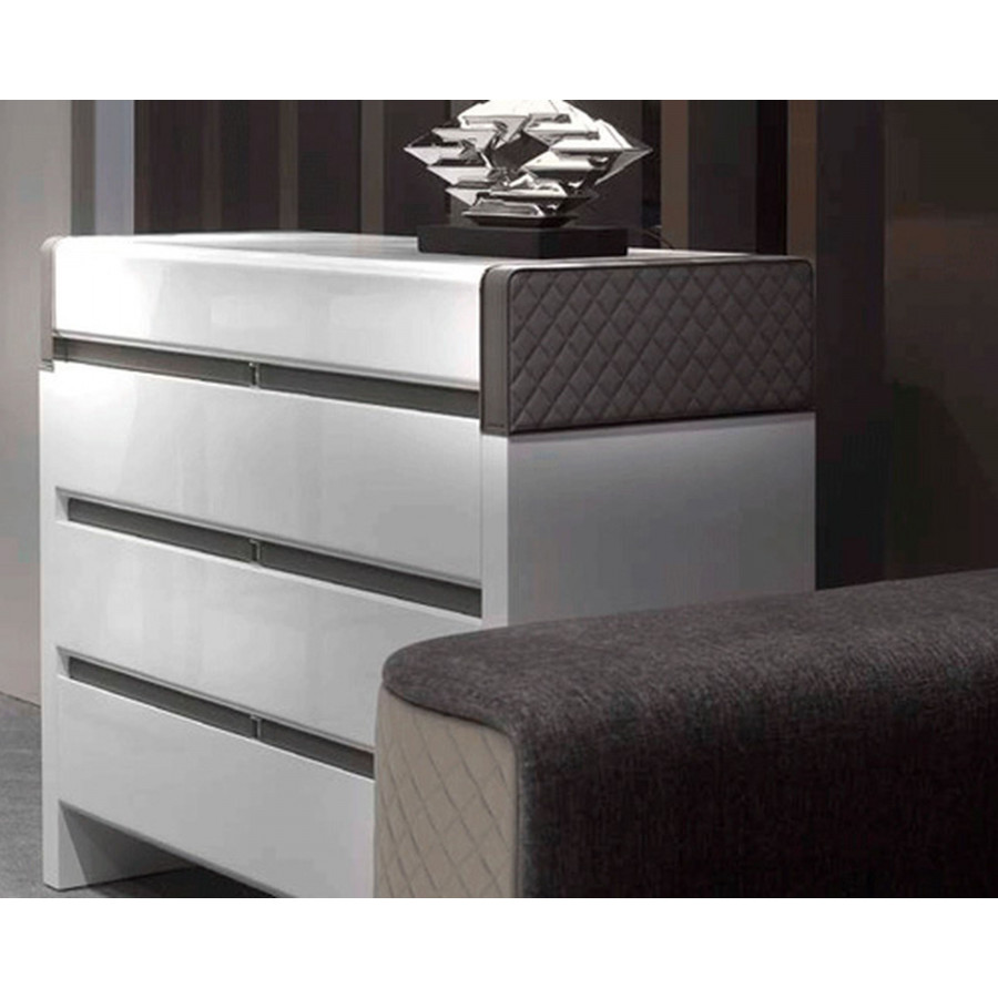 Alexandra - Master Dresser in Shiny White Lacquer