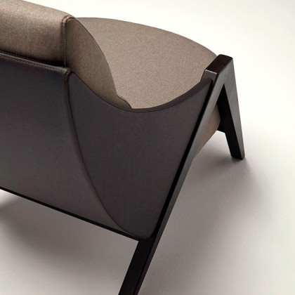 Alexandra Falcon Stationary Solid Print Armchair - Eco Leather Q1029, Armless