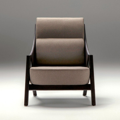 Alexandra Falcon Stationary Solid Print Armchair - Eco Leather Q1029, Armless
